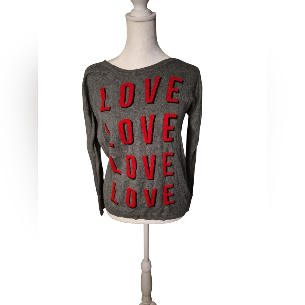 Express Charcoal Knit Sweater LOVE